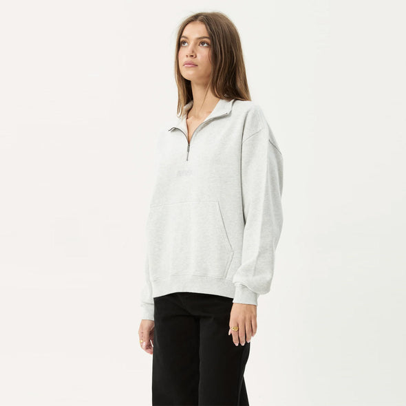 AFENDS Women's Carter Quarter Zip Jumper - Grey Marle