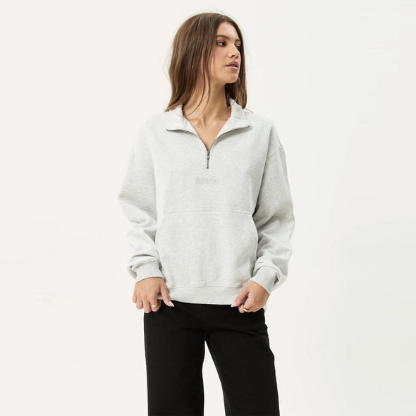 AFENDS Women's Carter Quarter Zip Jumper - Grey Marle