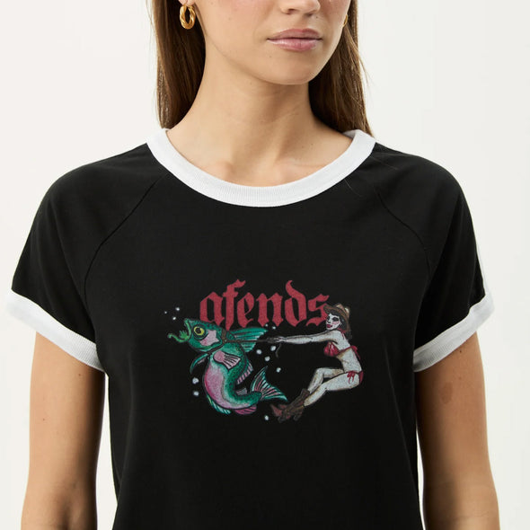 AFENDS Women's Catch And Release Raglan Tee - Black