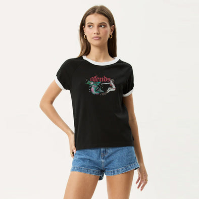 AFENDS Women's Catch And Release Raglan Tee - Black