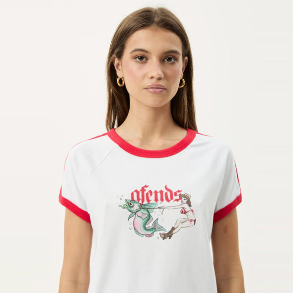 AFENDS Women's Catch And Release Raglan Tee - White
