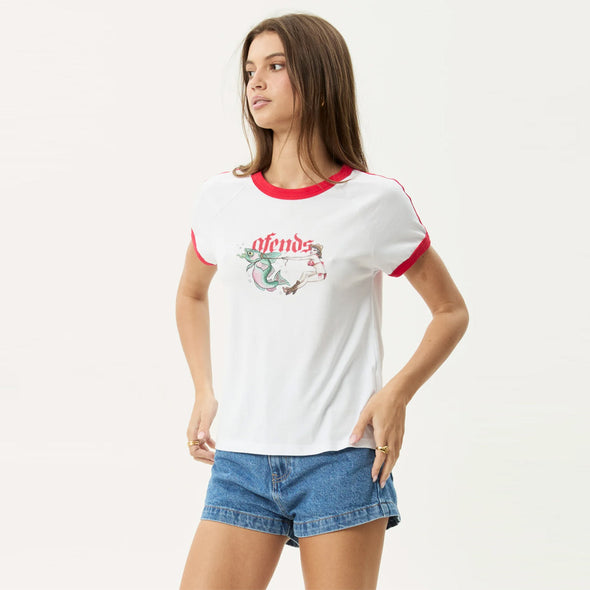 AFENDS Women's Catch And Release Raglan Tee - White