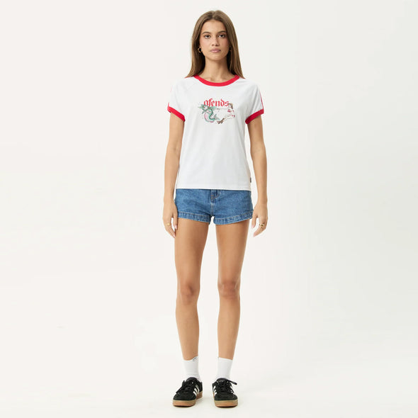 AFENDS Women's Catch And Release Raglan Tee - White