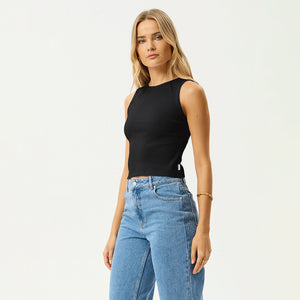 AFENDS Women's Charlie Rib Singlet - Black