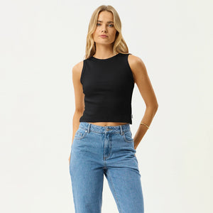 AFENDS Women's Charlie Rib Singlet - Black
