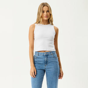 AFENDS Women's Charlie Rib Singlet - White