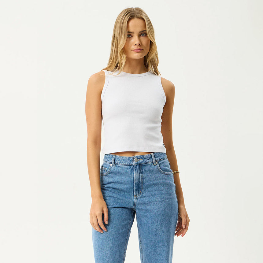 AFENDS Women's Charlie Rib Singlet - White