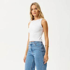AFENDS Women's Charlie Rib Singlet - White