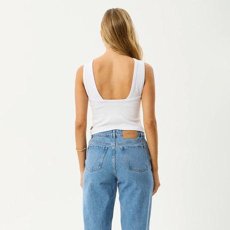 AFENDS Women's Charlie Rib Singlet - White