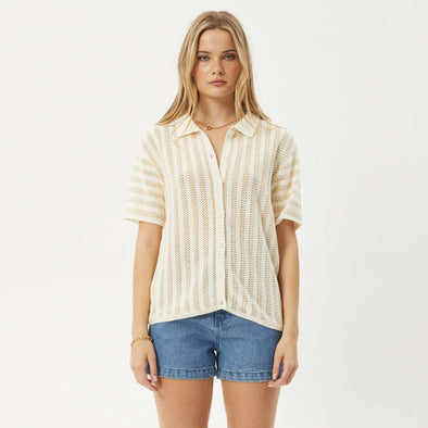 AFENDS Women's Claudia Knit Shirt - White/Sand