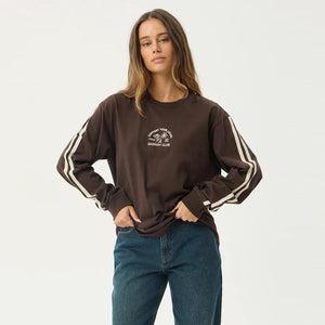 AFENDS Women's Community Garden Long Sleeve Tee - Coffee