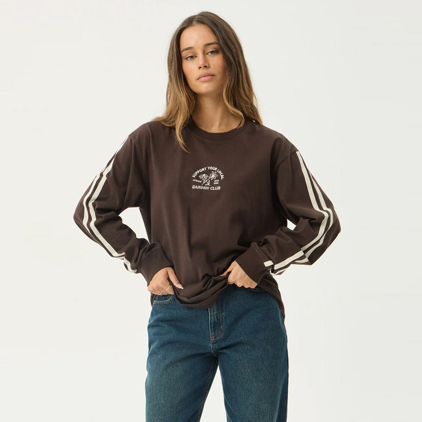 AFENDS Women's Community Garden Long Sleeve Tee - Coffee