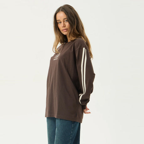 AFENDS Women's Community Garden Long Sleeve Tee - Coffee