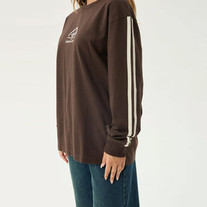 AFENDS Women's Community Garden Long Sleeve Tee - Coffee