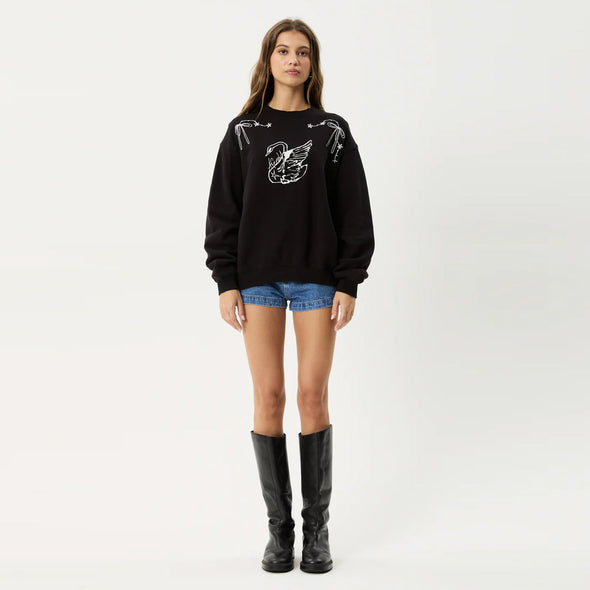 AFENDS Women's Cygnet Crew - Black