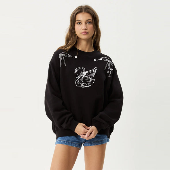 AFENDS Women's Cygnet Crew - Black