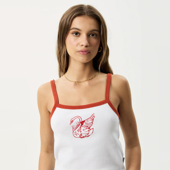 AFENDS Women's Cygnet Rib Singlet - White