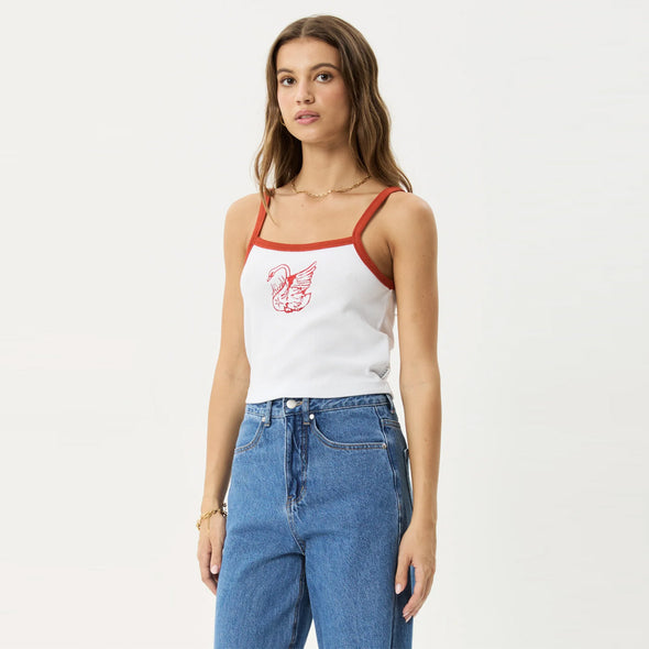 AFENDS Women's Cygnet Rib Singlet - White