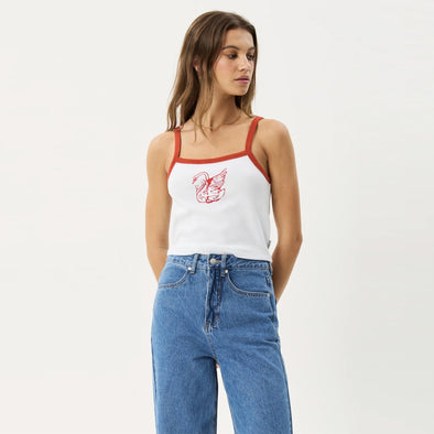 AFENDS Women's Cygnet Rib Singlet - White