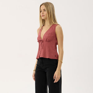 AFENDS Women's Dahlia Short Sleeve Top - Indy Rose Check