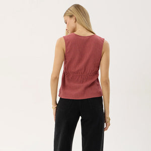 AFENDS Women's Dahlia Short Sleeve Top - Indy Rose Check