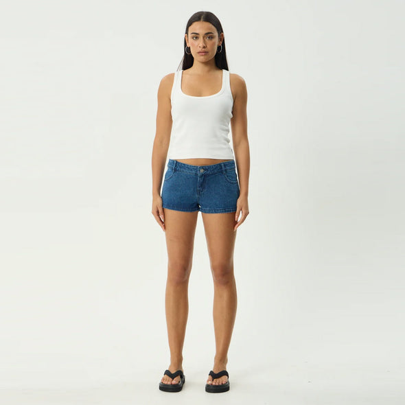 AFENDS Women's Dallas Low Rise Denim Short - Authentic Blue
