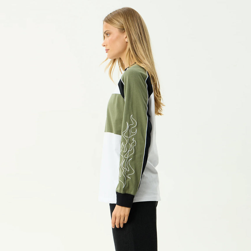 AFENDS Women's Dirts Long Sleeve Tee - Deep Olive