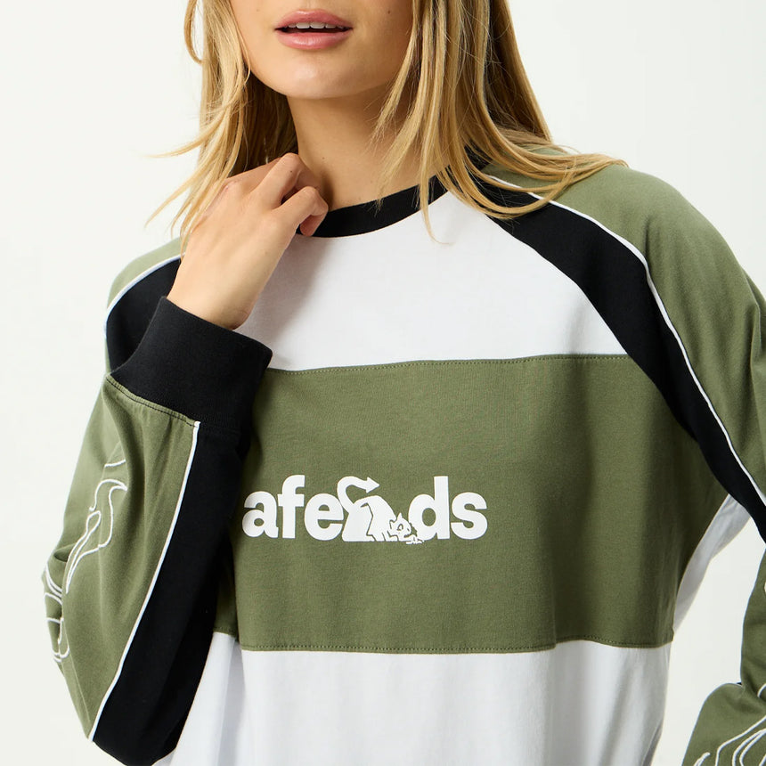 AFENDS Women's Dirts Long Sleeve Tee - Deep Olive