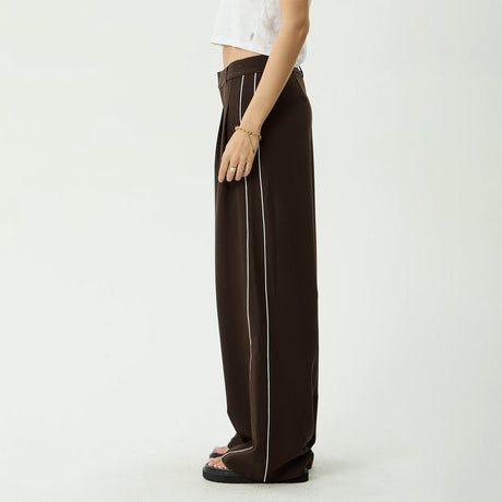 AFENDS Women's Dita Recycled Low Rise Trouser - Coffee
