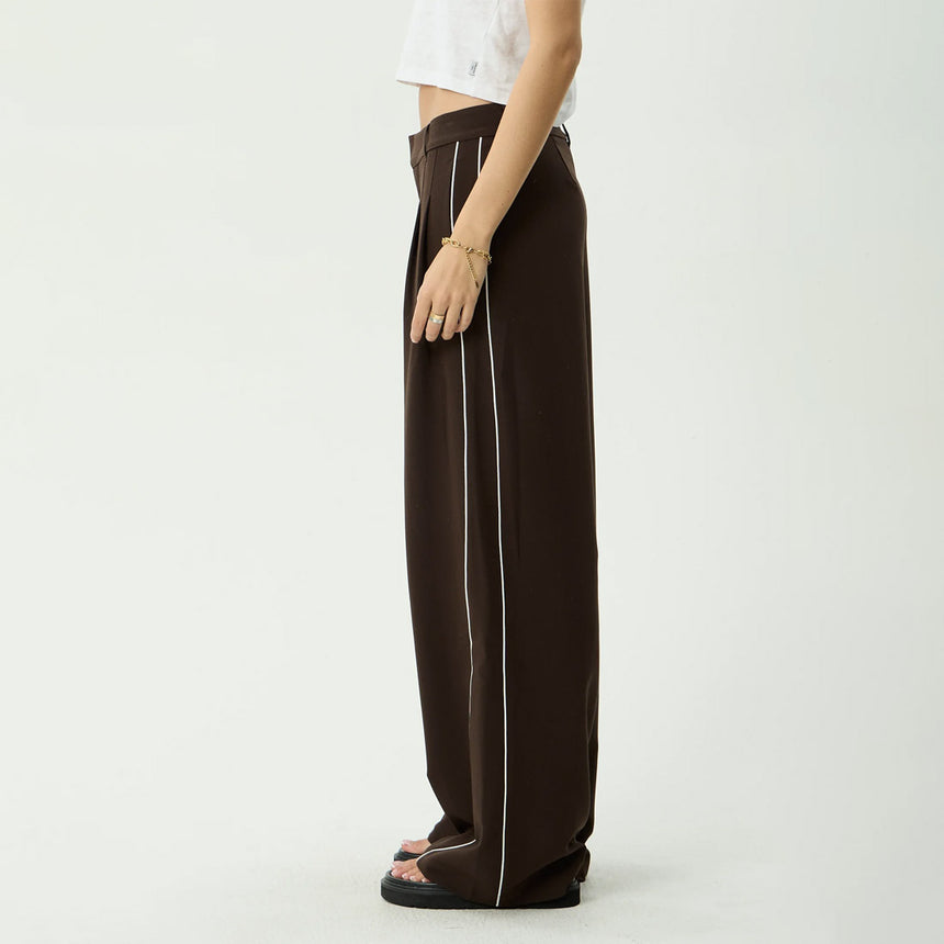 AFENDS Women's Dita Recycled Low Rise Trouser - Coffee