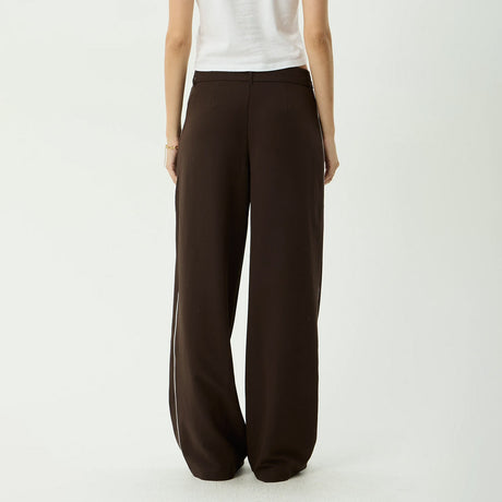 AFENDS Women's Dita Recycled Low Rise Trouser - Coffee