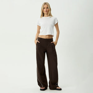 AFENDS Women's Dita Recycled Low Rise Trouser - Coffee
