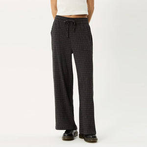 AFENDS Women's Dusk Seersucker Check Pant - Black