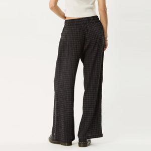 AFENDS Women's Dusk Seersucker Check Pant - Black