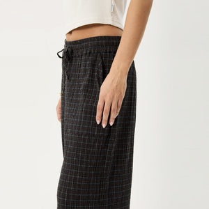 AFENDS Women's Dusk Seersucker Check Pant - Black