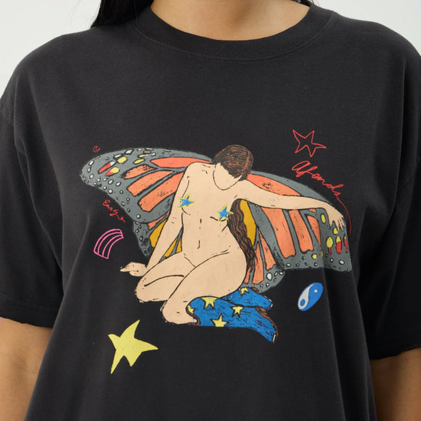 AFENDS Women's Easty Oversized Tee - Stone Black