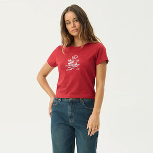 AFENDS Women's Flower Patch Baby Tee - Ketchup