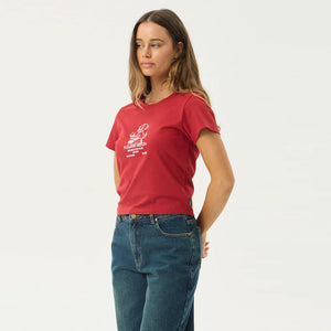AFENDS Women's Flower Patch Baby Tee - Ketchup