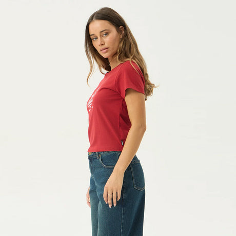 AFENDS Women's Flower Patch Baby Tee - Ketchup