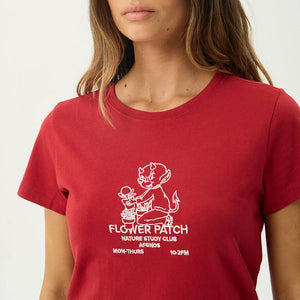 AFENDS Women's Flower Patch Baby Tee - Ketchup