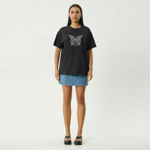 AFENDS Women's Fly Away Oversized Tee - Stone Black
