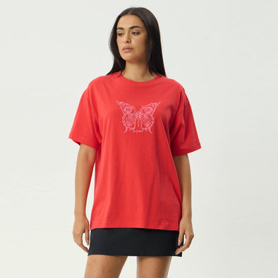 AFENDS Women's Fly Away Oversized Tee - Tomato