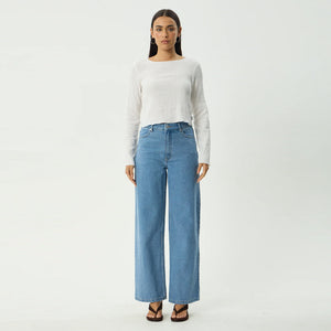 AFENDS Women's Focus Seersucker Long Sleeve Top - Off White