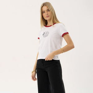AFENDS Women's Forge Ringer Tee - White