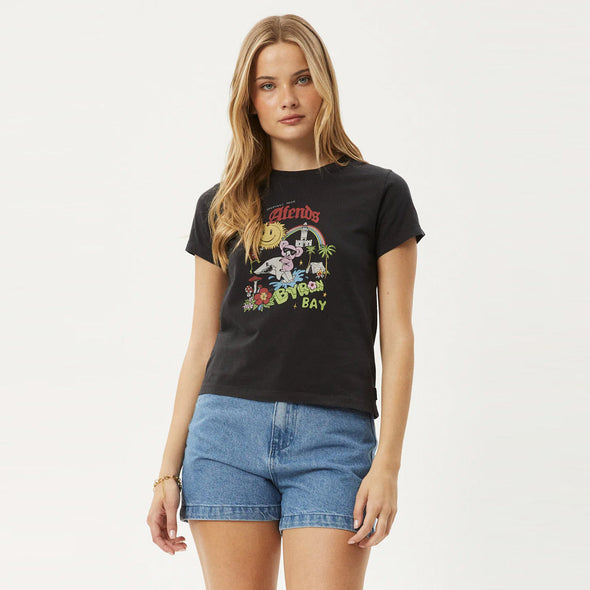 AFENDS Women's Greetings Regular Tee - Stone Black