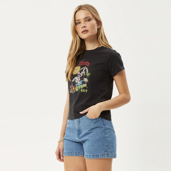 AFENDS Women's Greetings Regular Tee - Stone Black