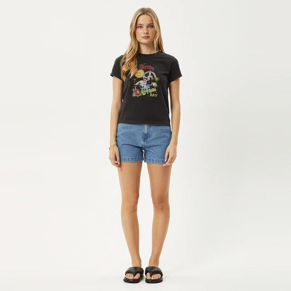 AFENDS Women's Greetings Regular Tee - Stone Black