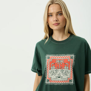 AFENDS Women's Have A Good Day Oversized Tee - Pine