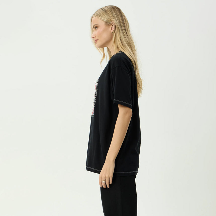 AFENDS Women's Have A Good Day Recycled Oversized Tee - Black