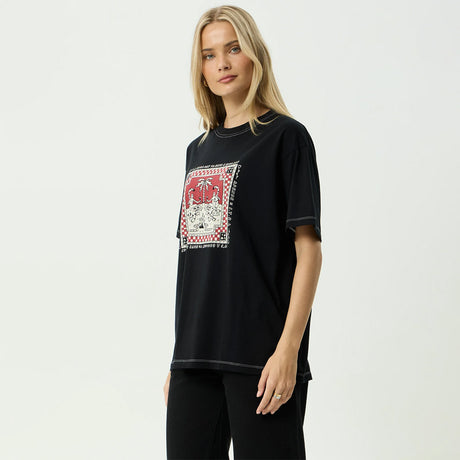 AFENDS Women's Have A Good Day Recycled Oversized Tee - Black